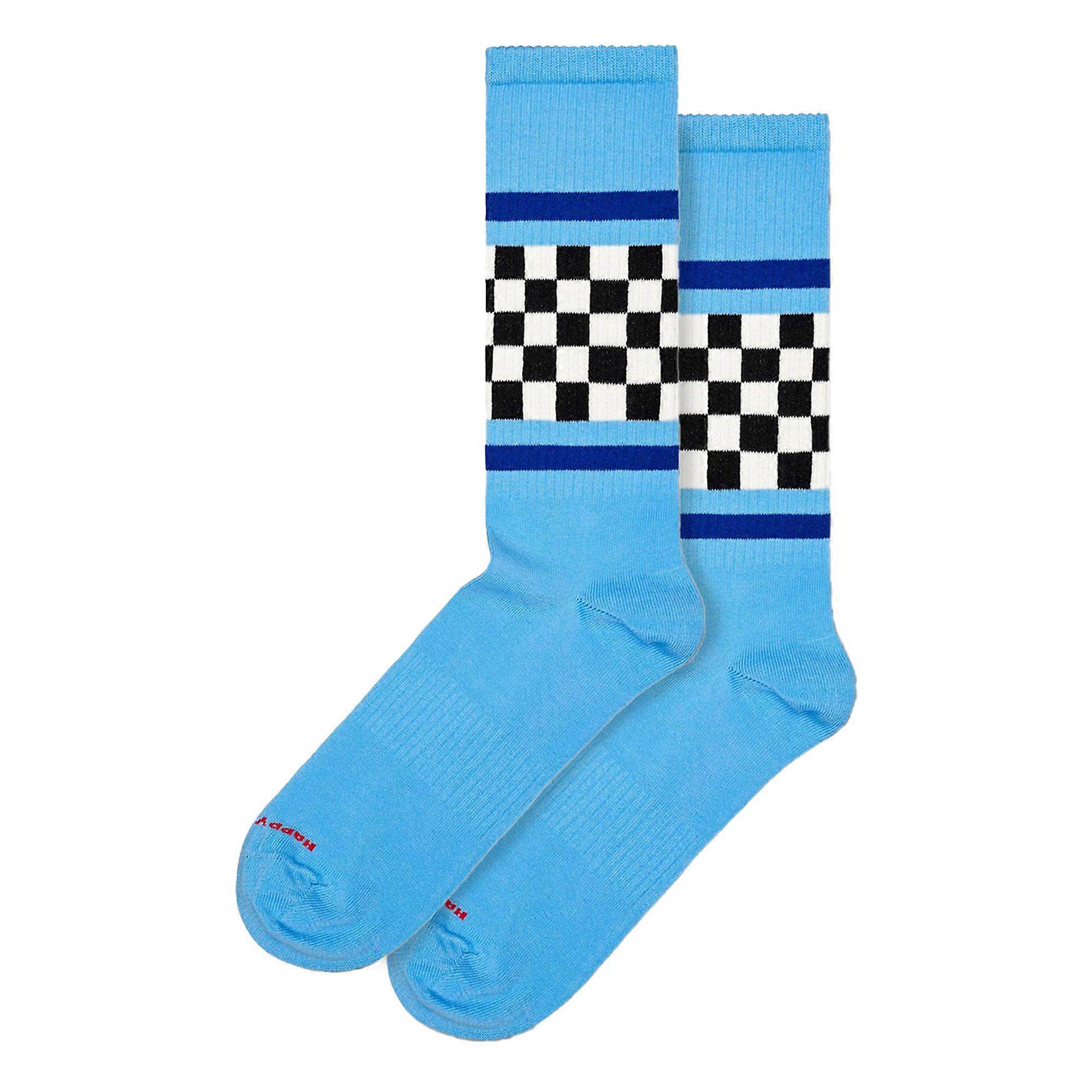 Happy Socks - 1 Pack Unisex Checked Stripe Sneaker Socks