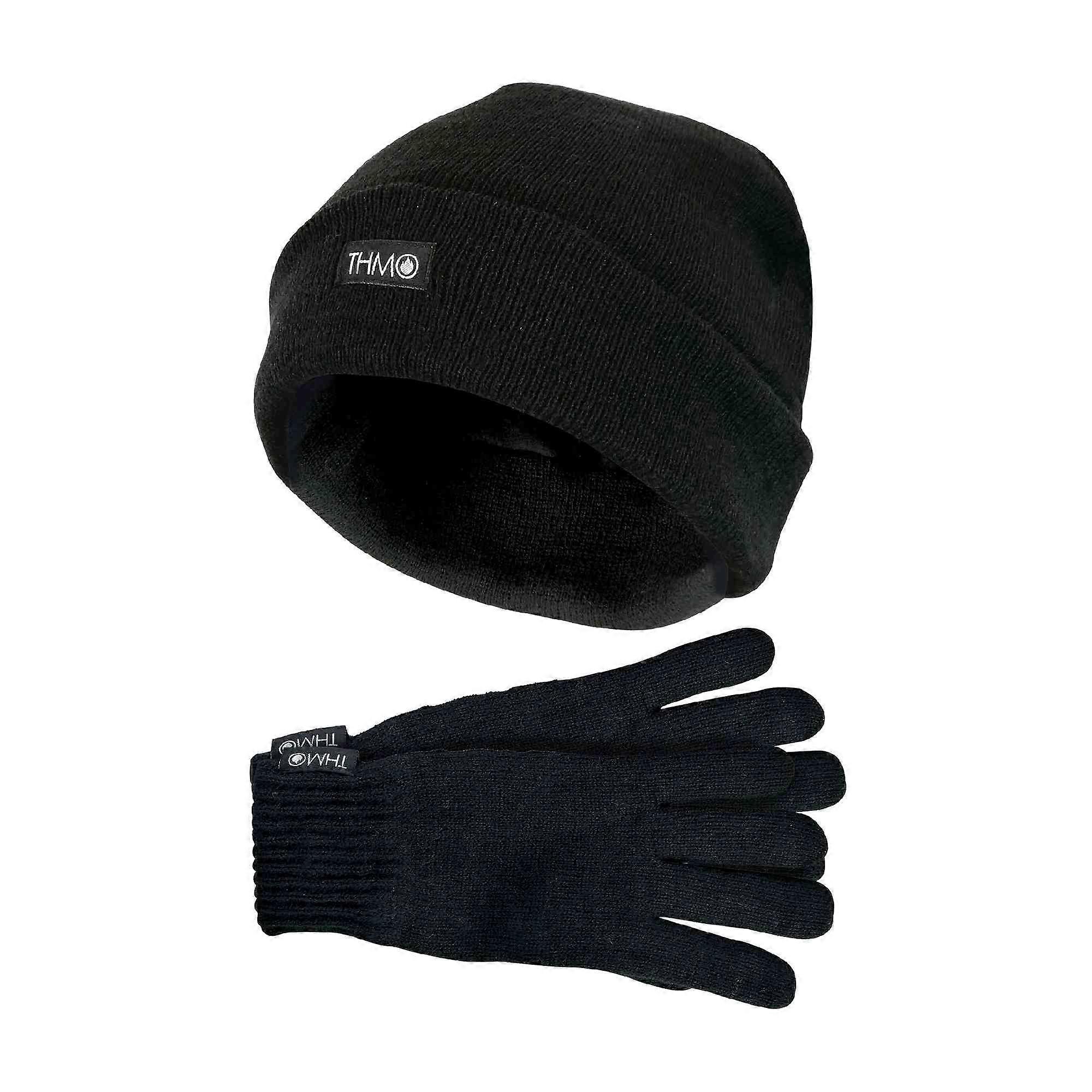 THMO - Mens Thinsulate Knited Hat and Gloves Set