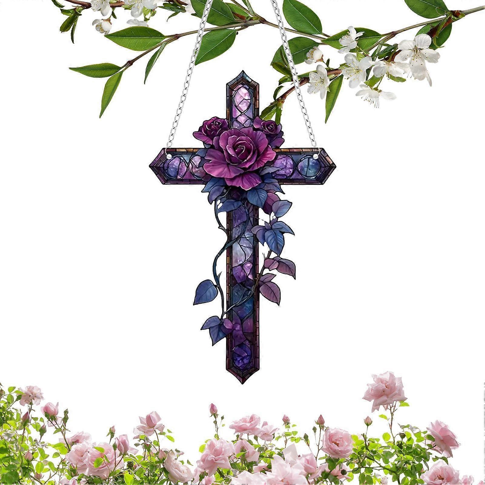 Christian Window Christmas Ornament Flat Acrylic Sun Catcher 2D Wall Decoration Religious For Living Room
