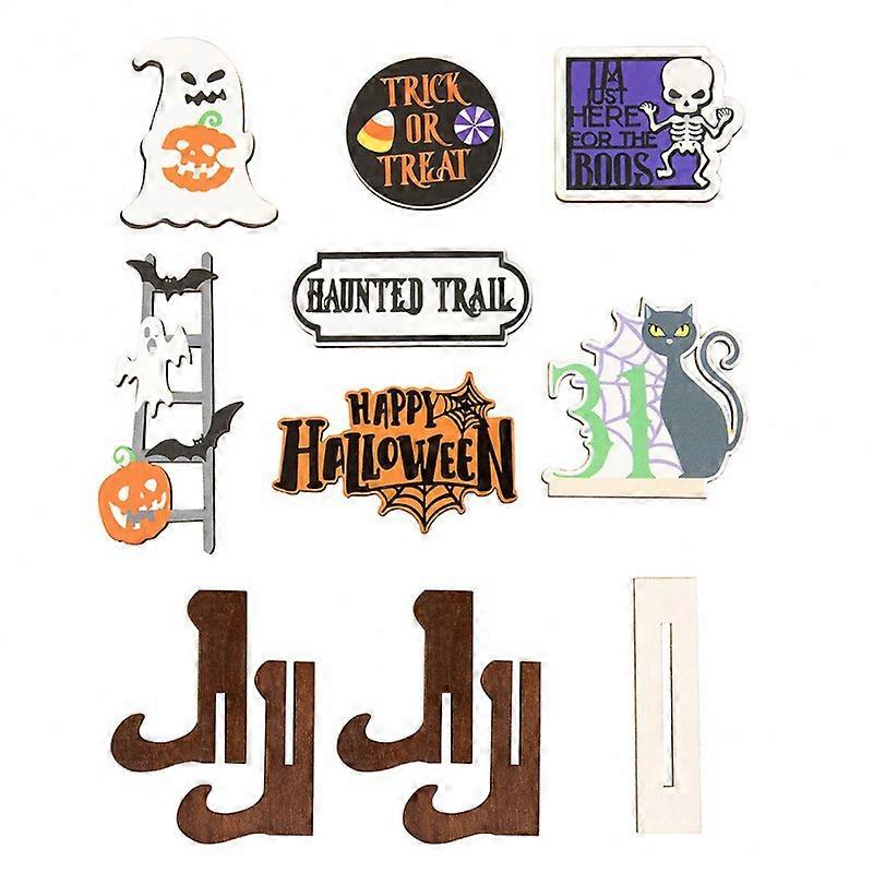 Halloween mini horror skeleton ornaments layered tray decoration party creative atmosphere layout props