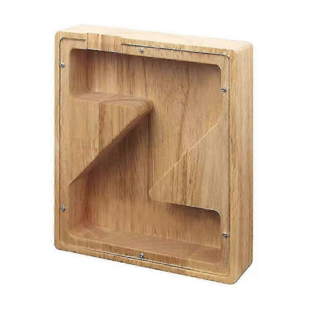 Tirelire à lettres en bois