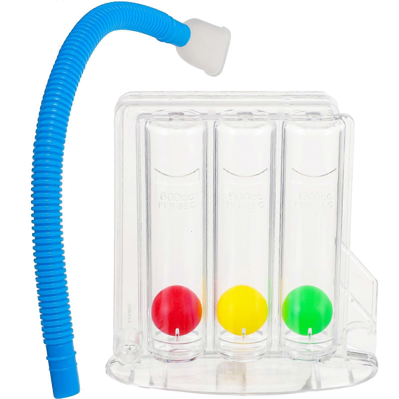 Breathing Exerciser Trainer 1Set Durable Plastic Rehabilitation Lung Function Training