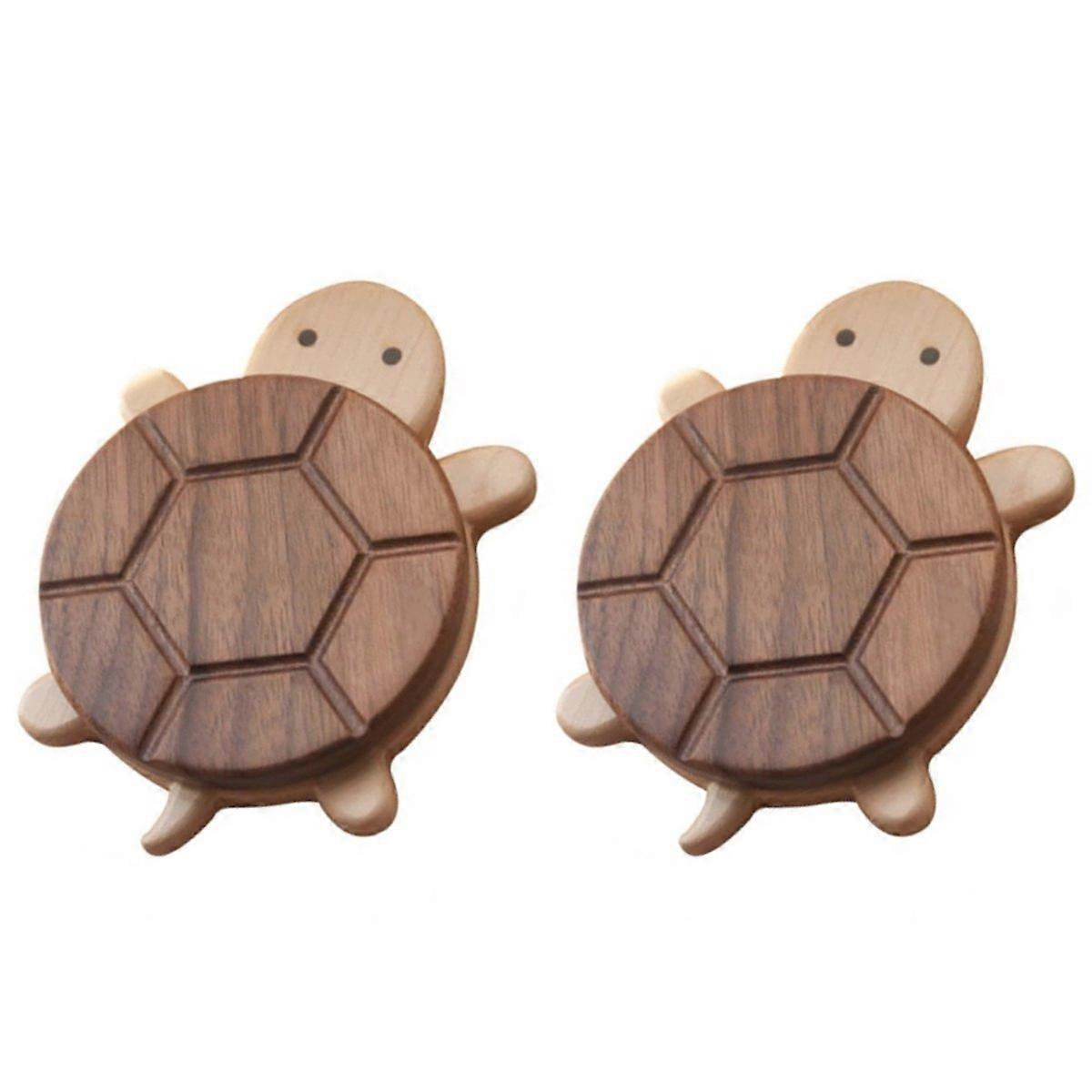 Solid Wood Insulation Mat Cute Turtle Shape Kettle Tea Coaster