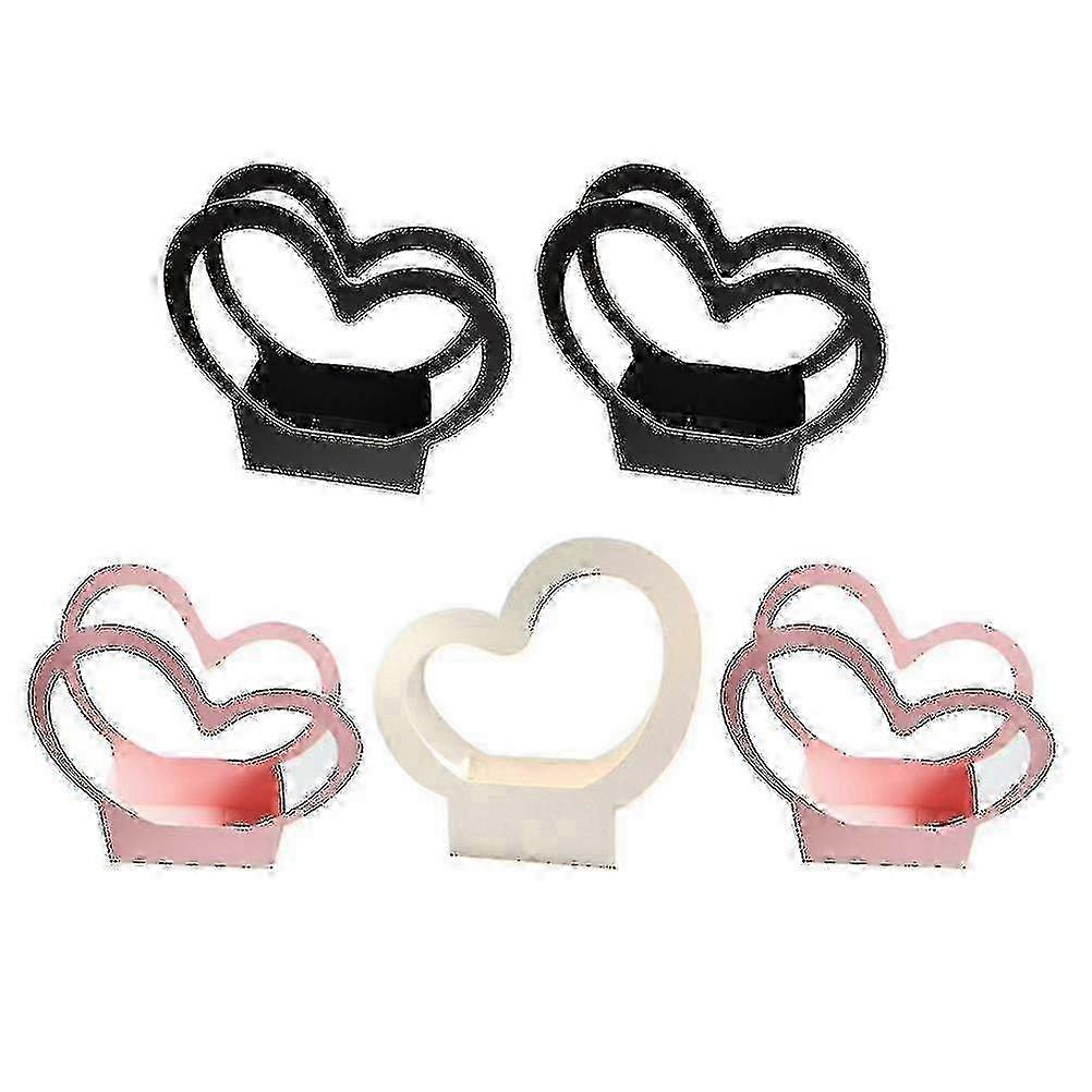 5 Pcs Kraft Paper Storage Boxes Storage Cases Heart-shaped Wrapping Boxes789 miao7