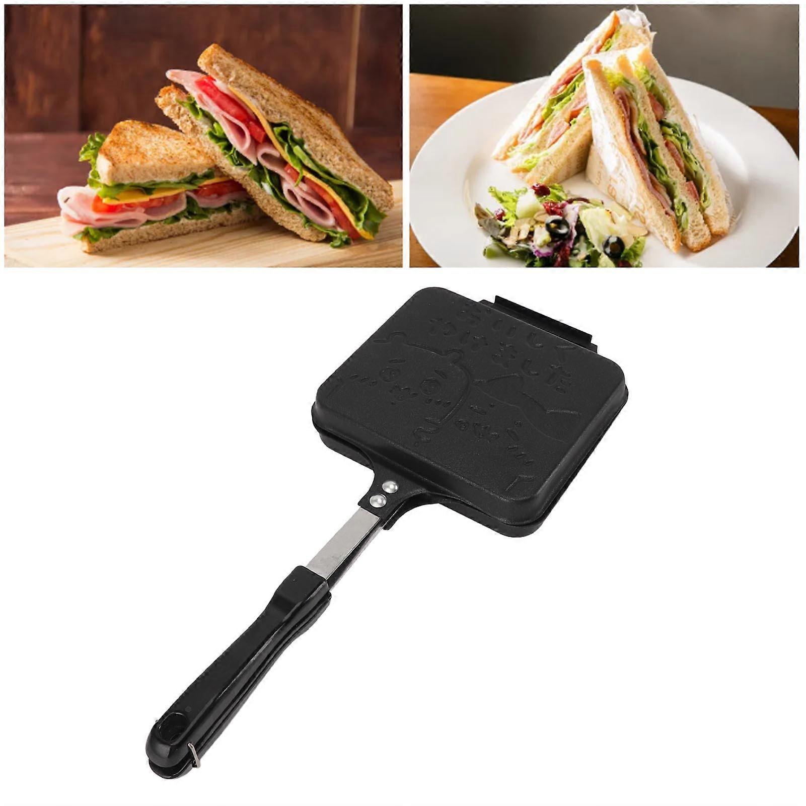 Double-Sided Aluminium Sandwich Maker Pan 682g Cartoon Pattern