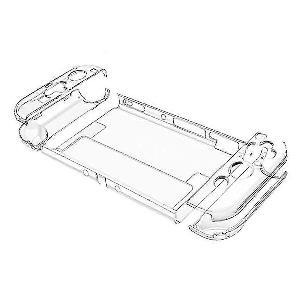 Nintendo Switch OLED Transparent Protective Case with Kickstand & Split PC Hardcover