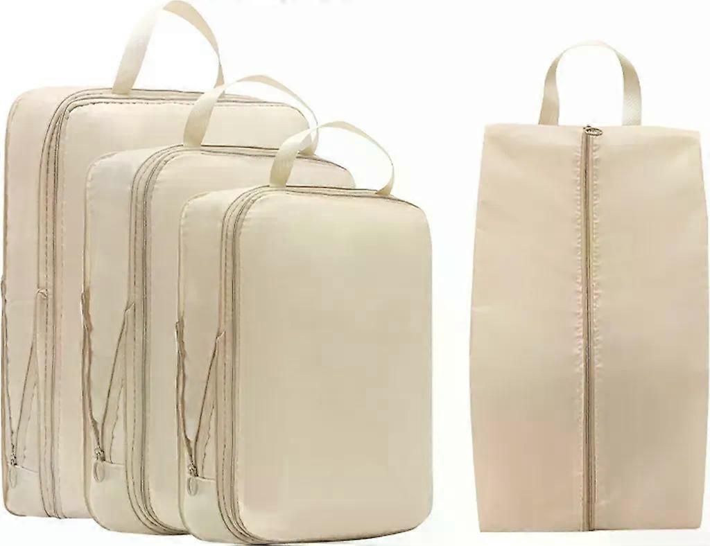 Compression Packing Cube, 4-piece Suitcase Organizer Set, Packing Cubes for