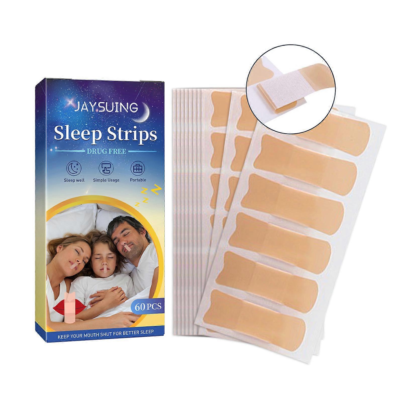 Jaysuing Anti-Snoring Patches, Improve Sleep And Prevent Snoring During Open Mouth Sleep For Adults At Night