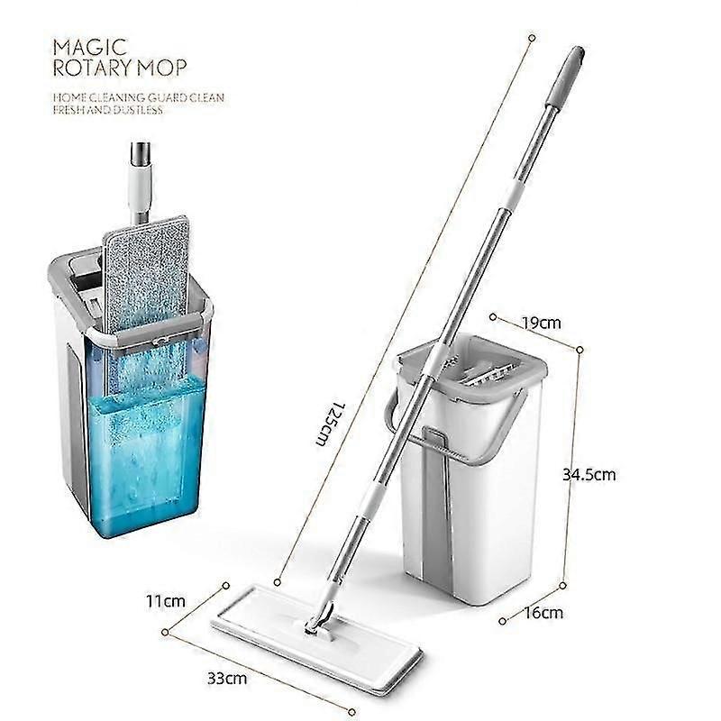 One Mop Lazy Wet And Dry Mop, Flat Mop, Thick Bucket