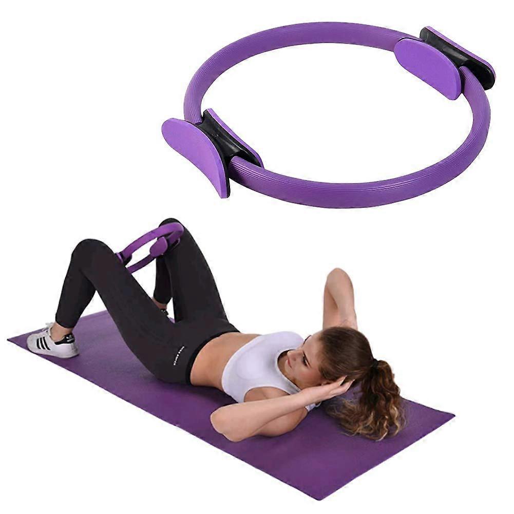 Pilates Ring Resistance Loop Dual Grip 15 Inch (38 cm) DoubleHandle Magic Circle For Abs Thighs And Legs