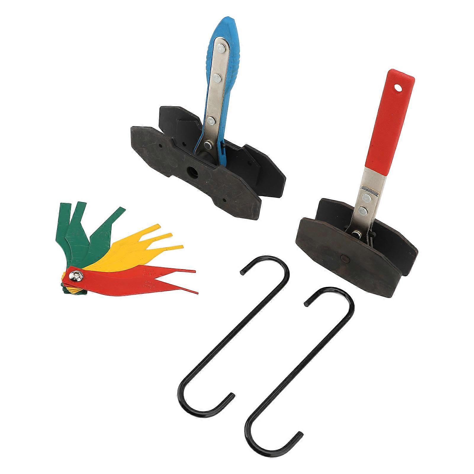 Brake Caliper Press Tool Set Brake Pad Thickness Gauge Caliper Hanger Hook for Single Twin Quad Piston 