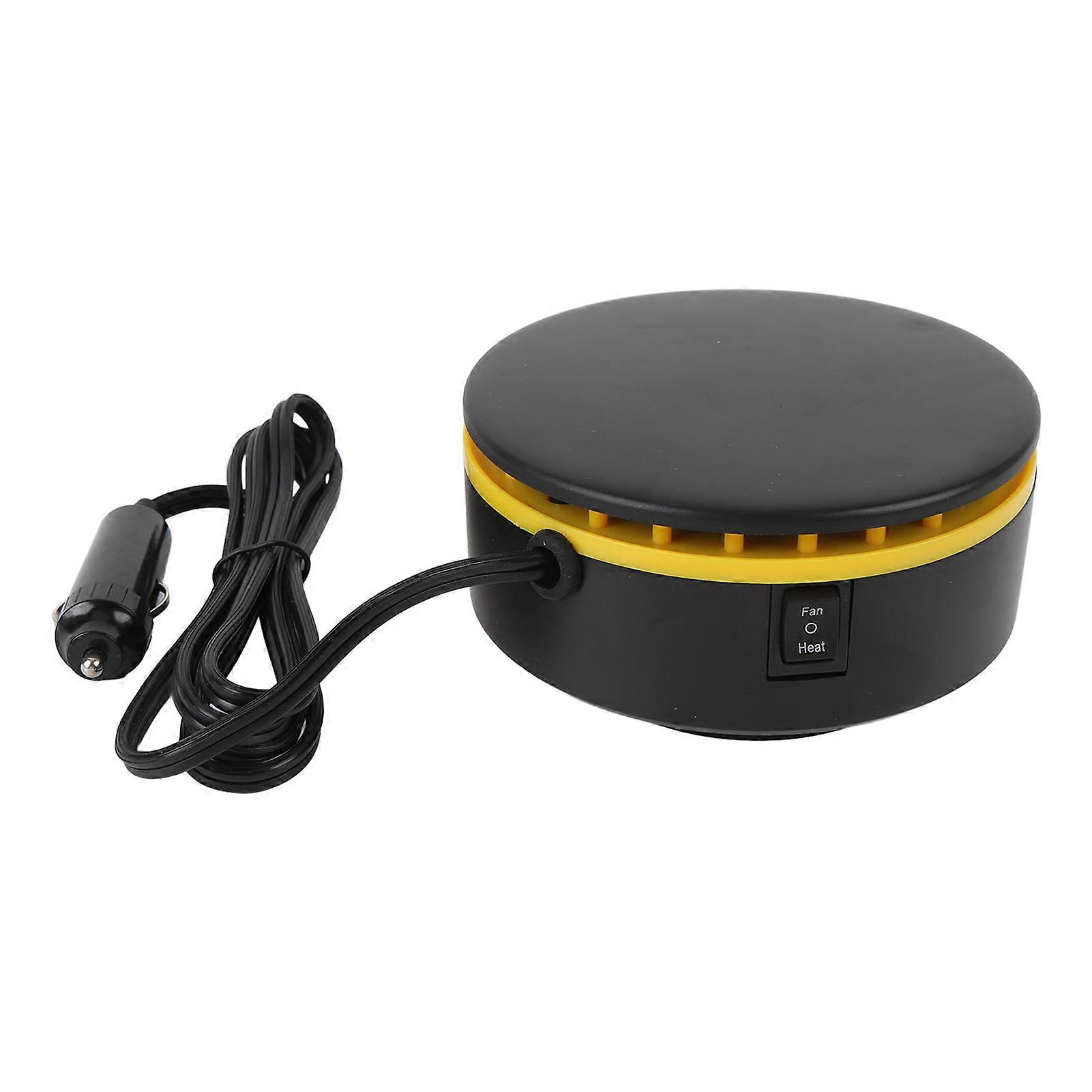 Car Heater 12V 360° Rotatable Easy to Install Windscreen Defroster Defogger for Driving Black Yellow 