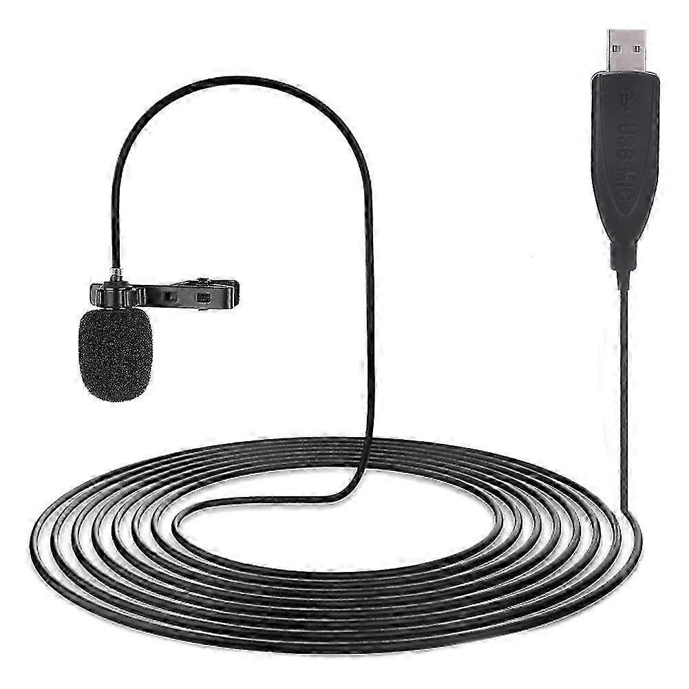 USB Computer Recording Lapel Clip Microphone Portable Mini Conference Microphone