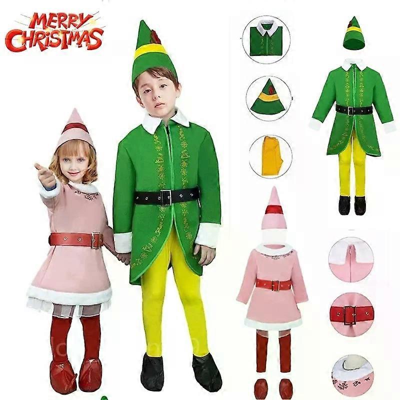 5 kpl/setti Kaveritontun asu lapsille Joulutontun asu Cosplay kokonainen asu