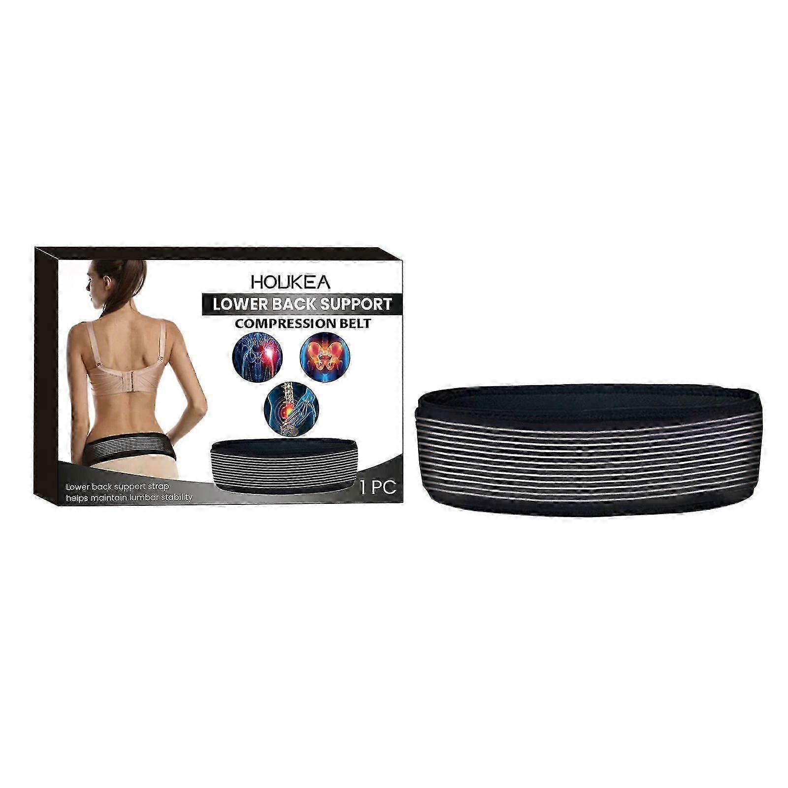 Lower Back Support Belt - Compression Strap for Sciatica & Pain Relief, Breathable & Adjustable