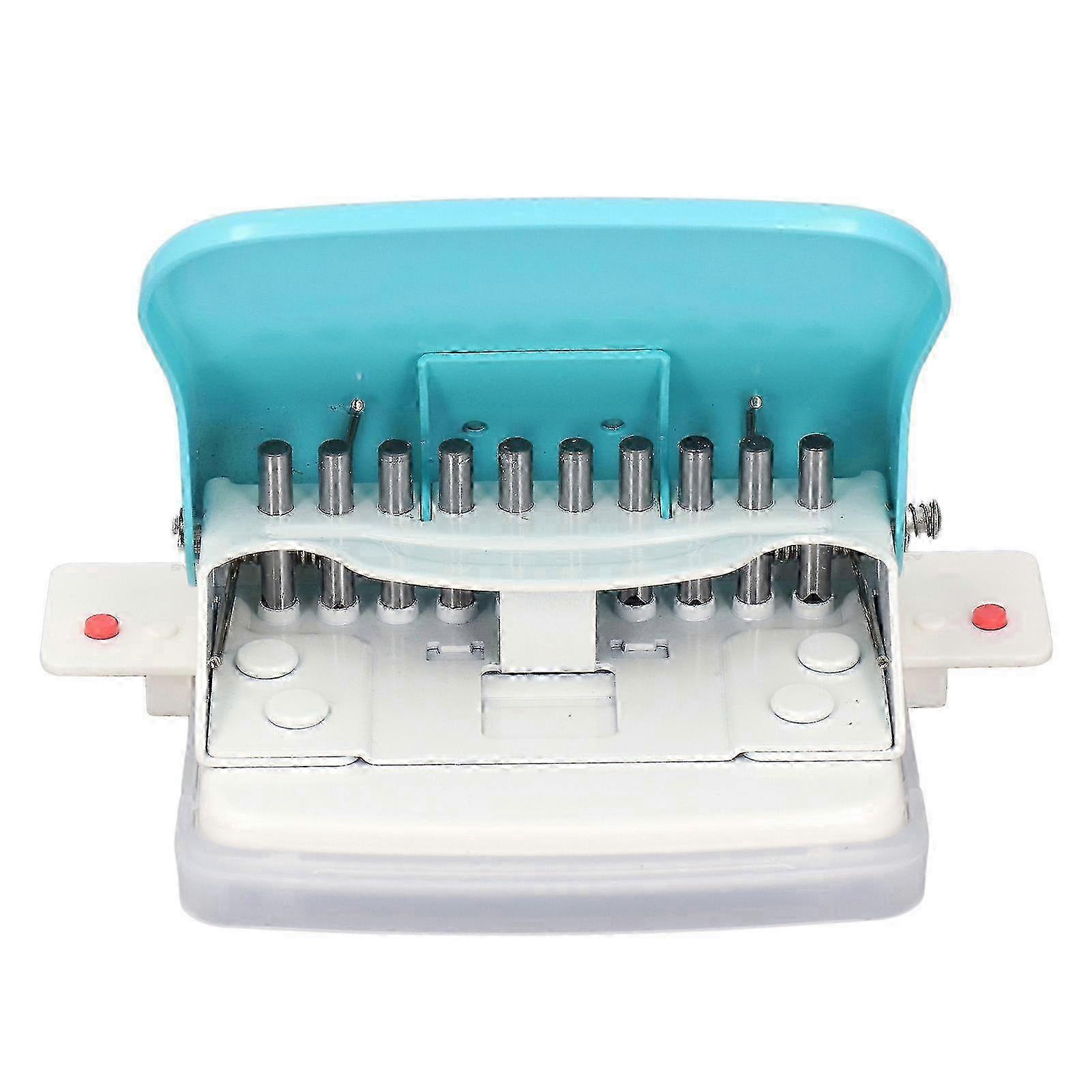 Paper Binding Machine Handheld Portable Spiral Binder A4 A5 A6 A7 Coil Book Round Hole Puncher School Home Light Blue