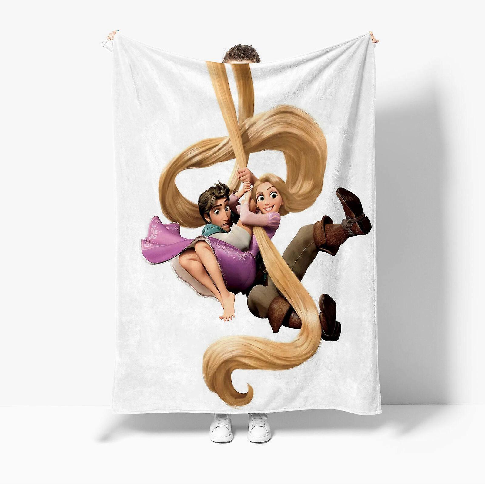 Tangled Rapunzel Flynn Rider Fleece Blanket Warm Soft Large Christmas Throws