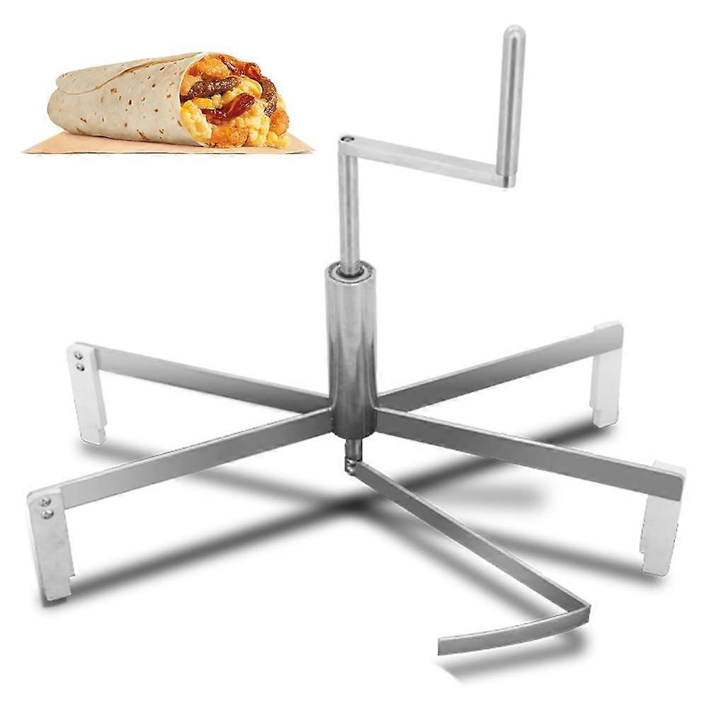 Crepe Spreader Tool Stainless Steel Pizza Batter Spreader With Rotating Handle Pancake Maker For Baker And Home Use