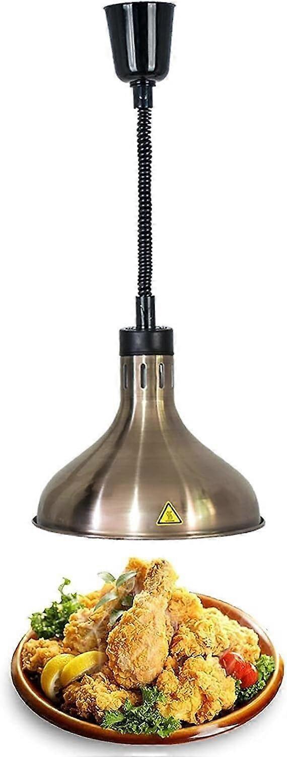 Commercial Food Warming Lamp Suspended Telescoping Adjustable Blue and Copper