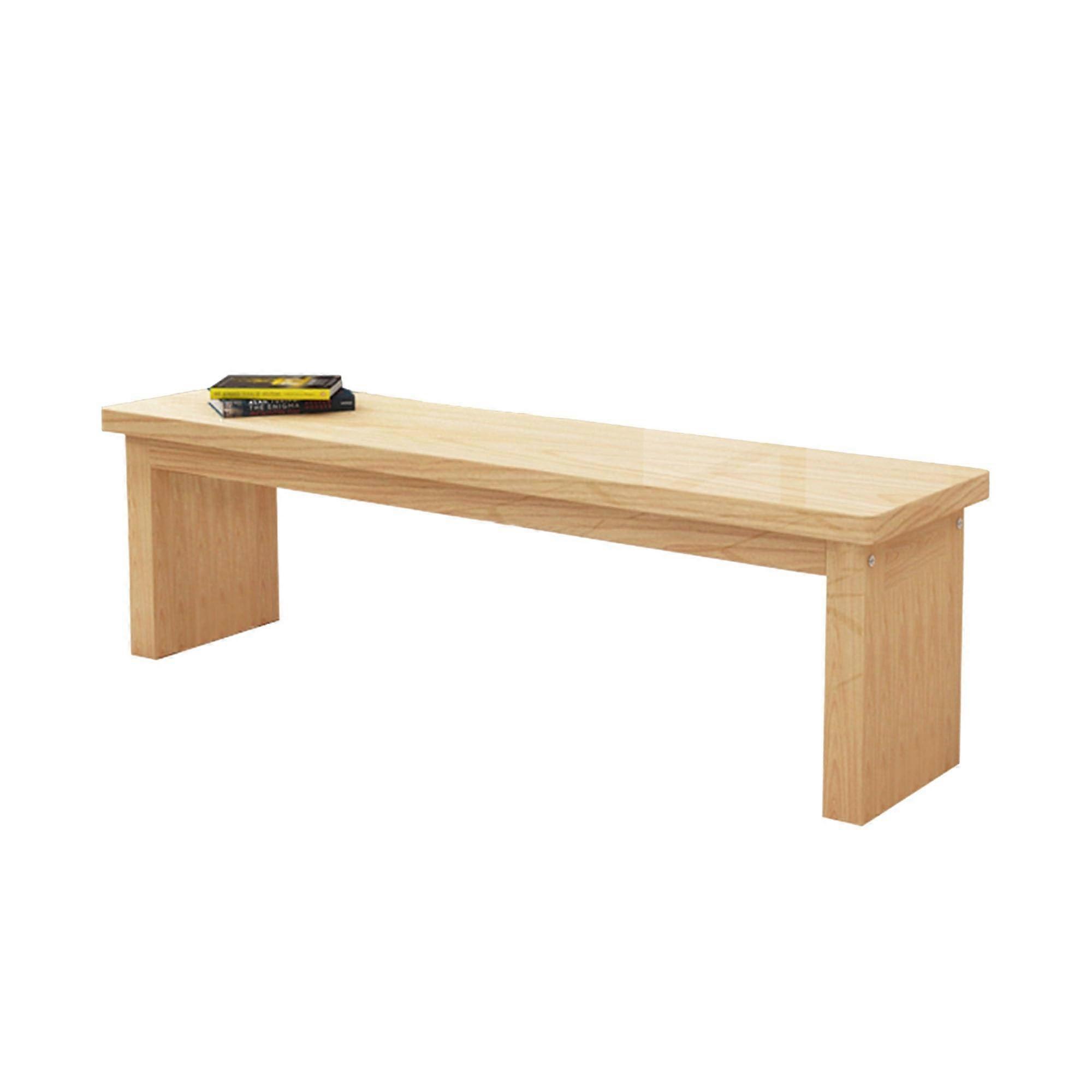 Rustic Wooden Shoe Bench For Entryway, NoodleShaped, SpaceSaving, 140x23x42 cm, Farmhouse Style, One Color