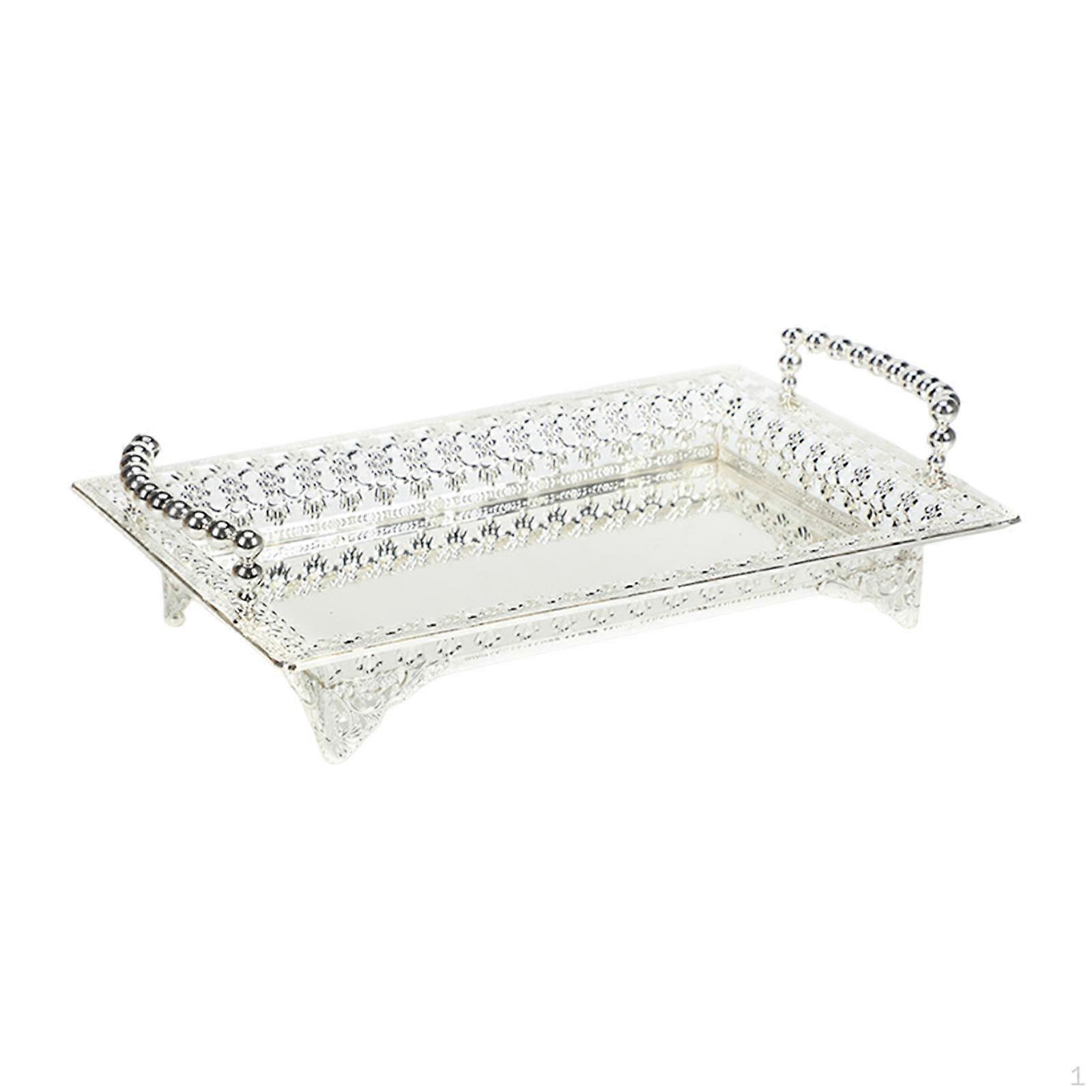 Decorative Tray for Serving Snacks And Storing Make-up in The Household