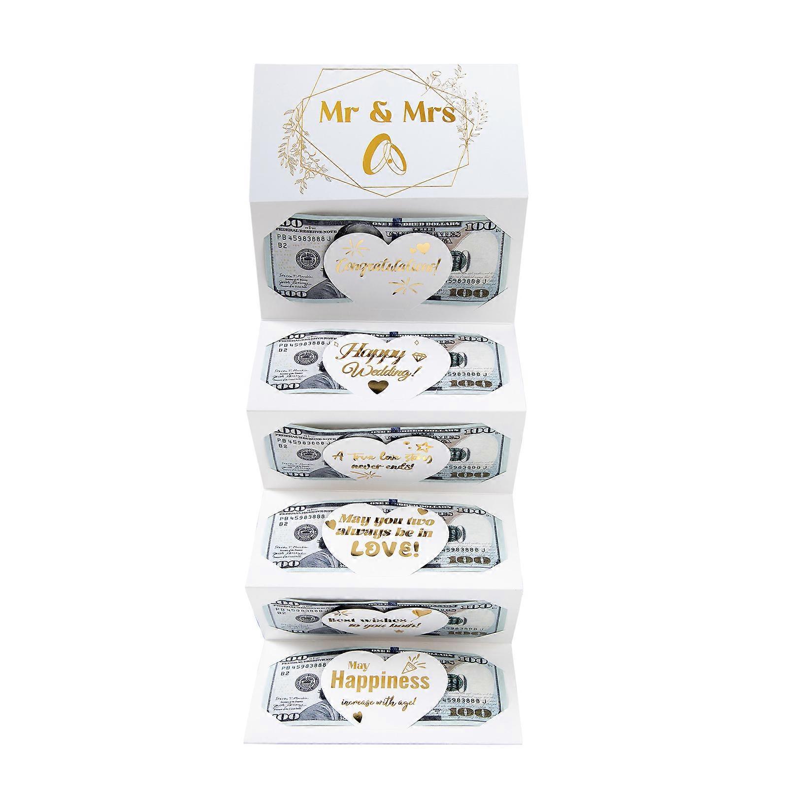 Creative Embossed Blessing Envelope For Weddings Handmade Money Holder With Envelope for Bride and Grooms Multicolor