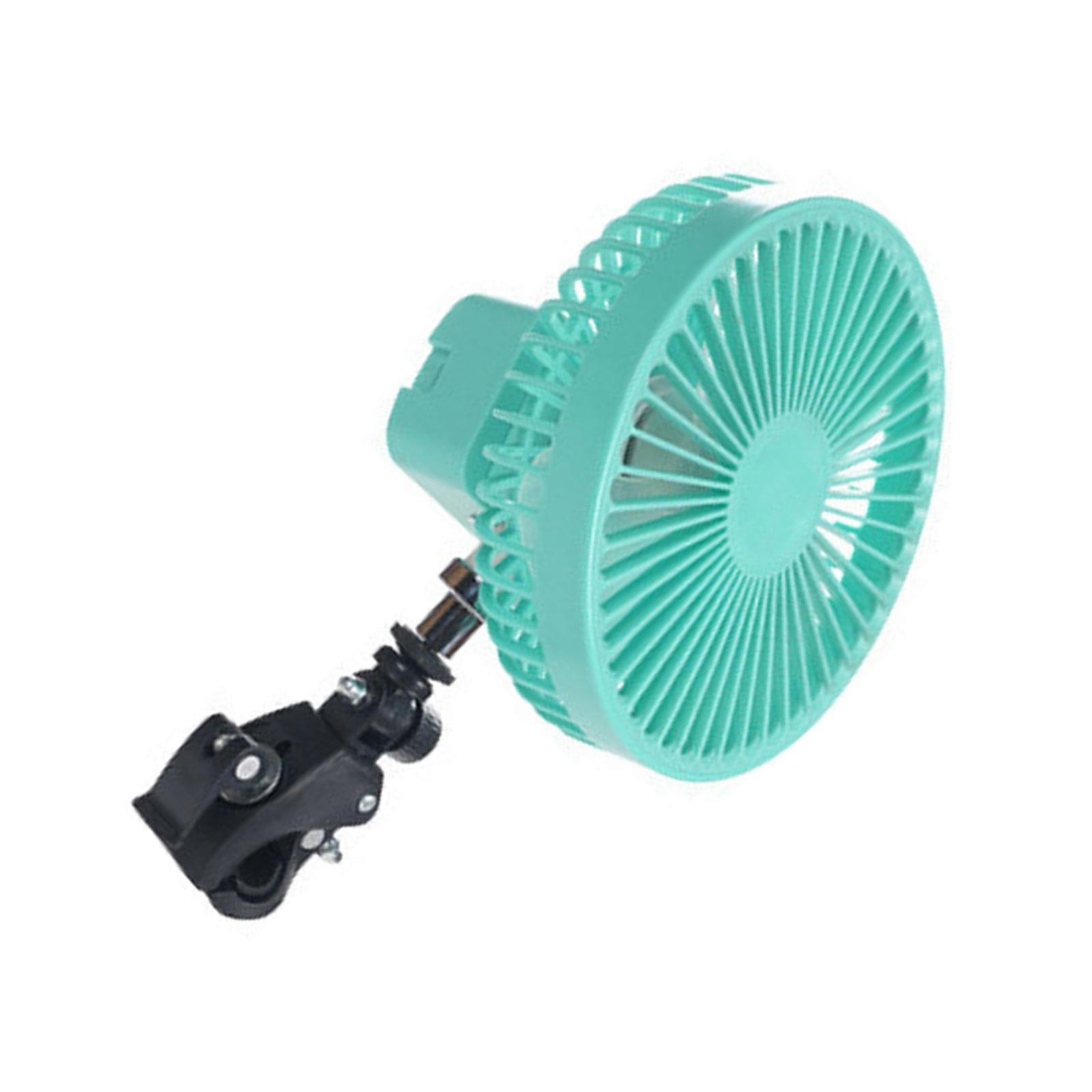 USB Portable Fan 5000mAh Charging Portable Battery Clip on Fans Quiet USB 4 Speed Small Stroller Fan for Home Office  Blue