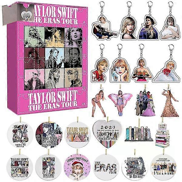 2025 Christmas Taylor Swift The Eras Tour Advent Calendar, 24 Days Christmas Countdown Calendar, Keychains Hanging Ornaments Surprise Fans Festive YC