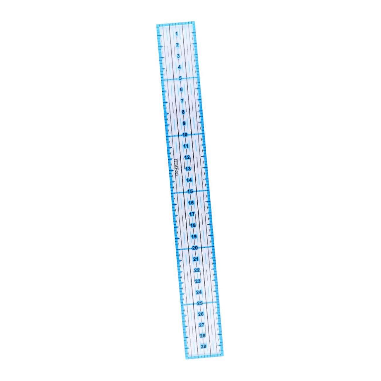 Transparent Acrylic Sewing Ruler with Number Markings and Angle Guide for Quilting, Embroidery and DIY Fabric Projects