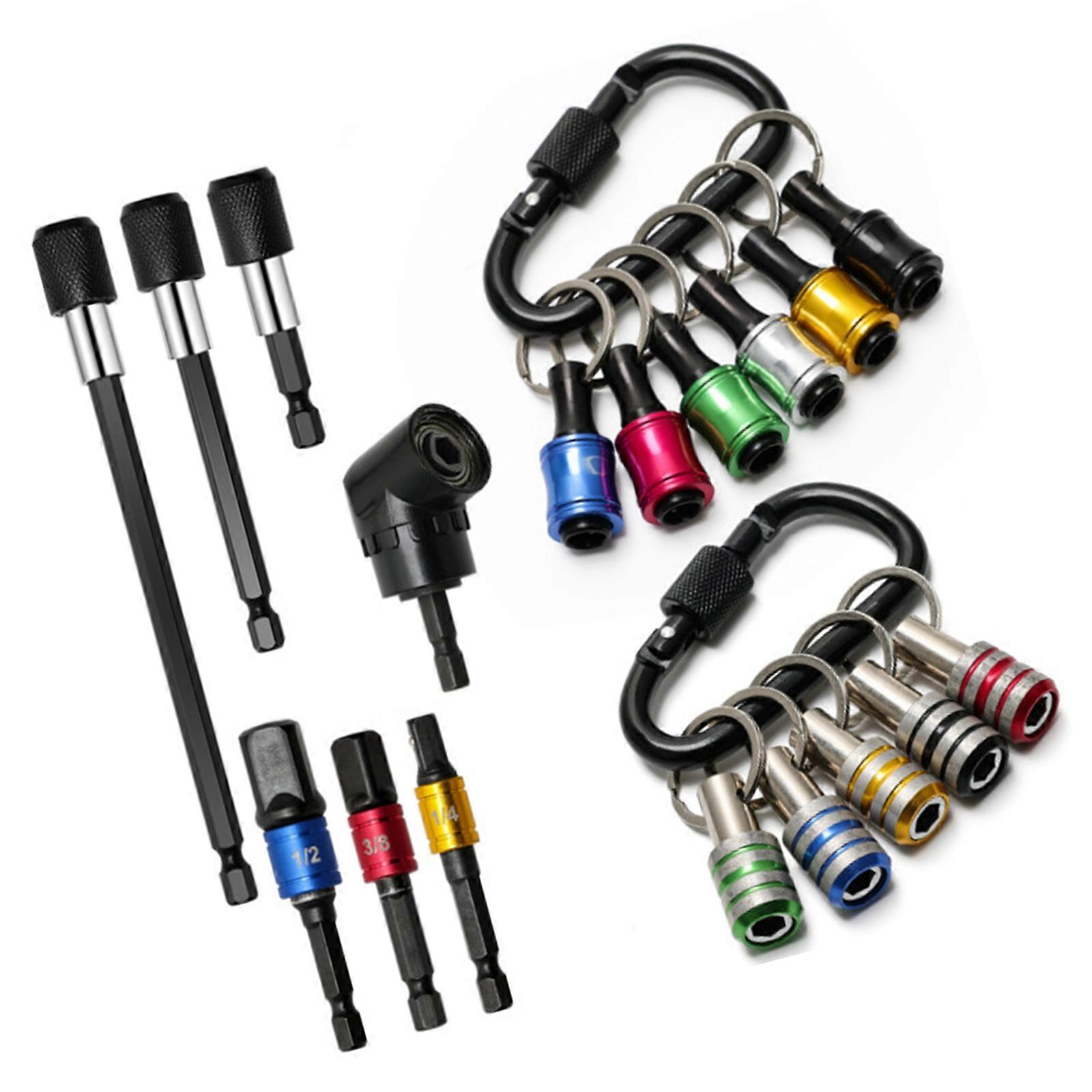 Portable Aluminum Alloy Drill Chucks Tool with Fast Bit Release and Keychain Attachments Convenience For Home Repairs Multicolor