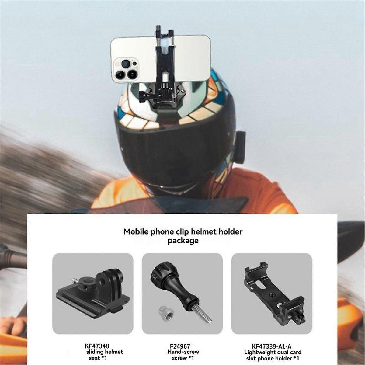 Motorcycle Helmet Fix Mount+Phone Clamp for 13 12 11 10 for Action 2 3 4 for X/ONE Camera