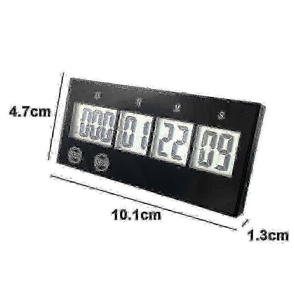 Retirement Countdown Clock - 999 Days Timer with LED Display, Black