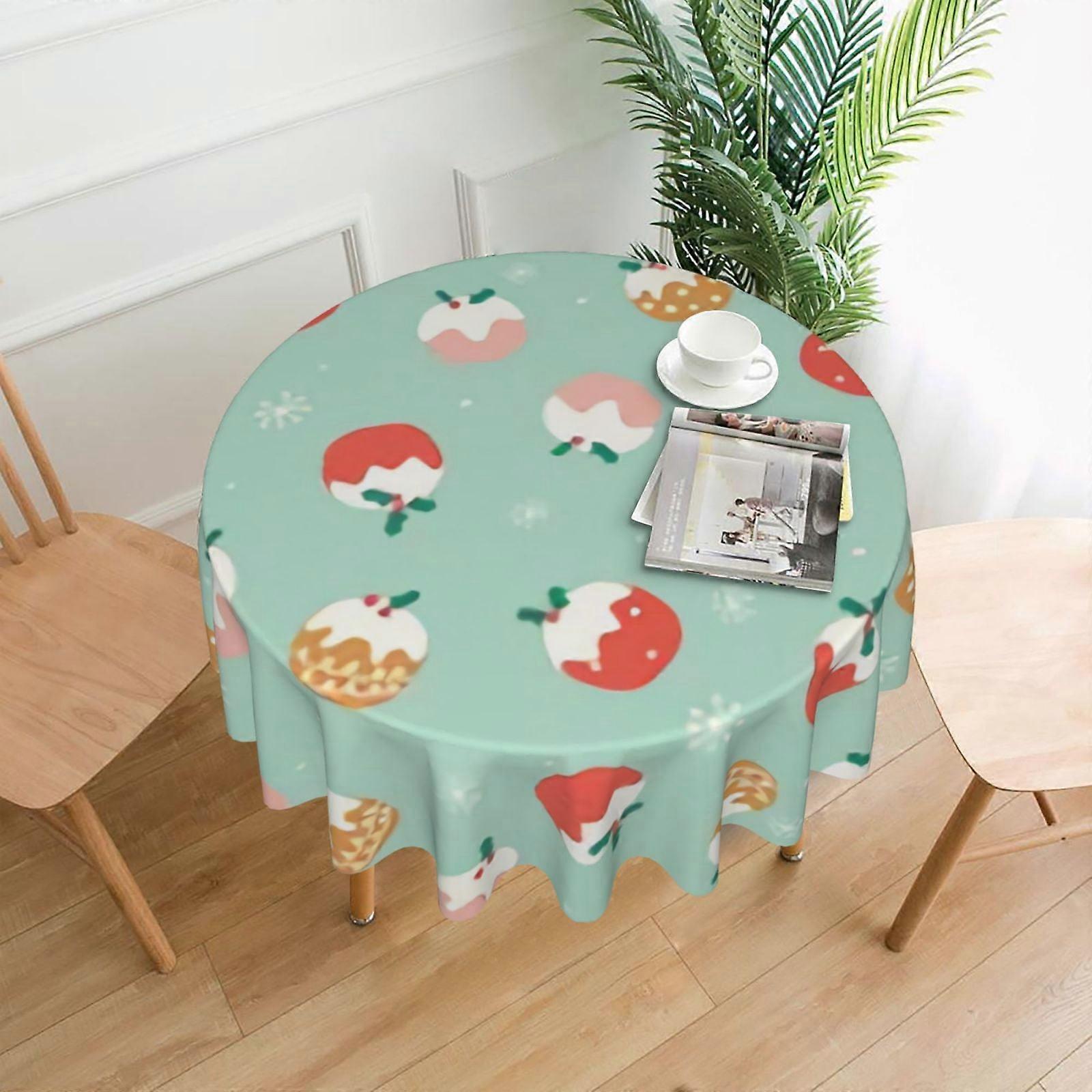 Merry Christmas Rectangular Tablecloth, Water Resistance Antiwrinkle Spillproof Soft Fabric, compatible with 60in Table