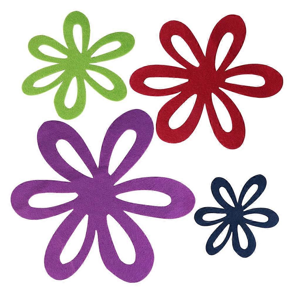 4pcs Flower Shape Table Mats Hollow Design Place Mats Table Protectors Pot Mats