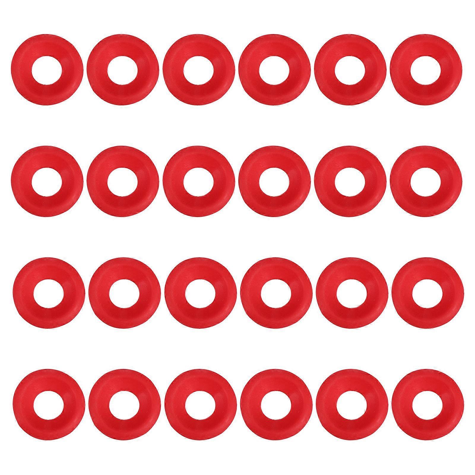 Bottle Cap Replacement Gasket Red For Diy Enthusiasts 24Pcs