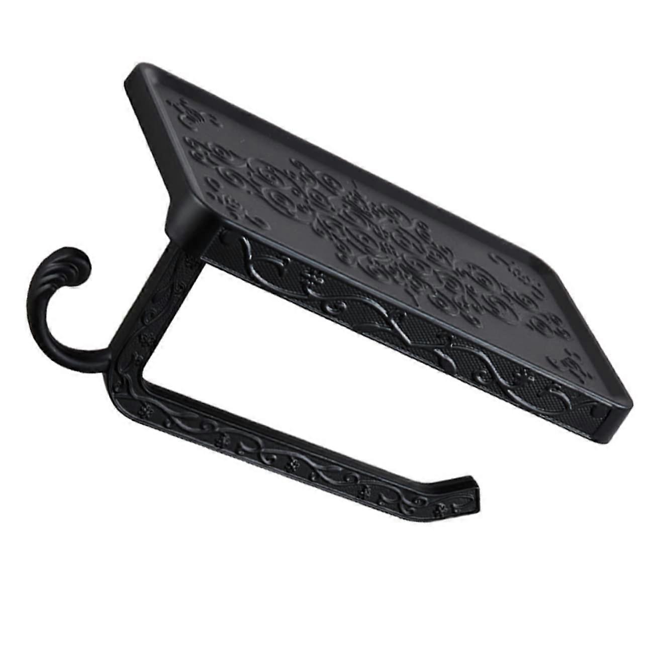 Toilet Paper Holder Stand with Paper Towel Rack, Easy Install Bathroom Organizer Caddy