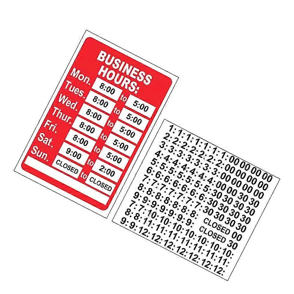 Store Hours Sign Reduce Customer Wait Times Enhance Customer Experience for Business Owners Shops Red 2Pack