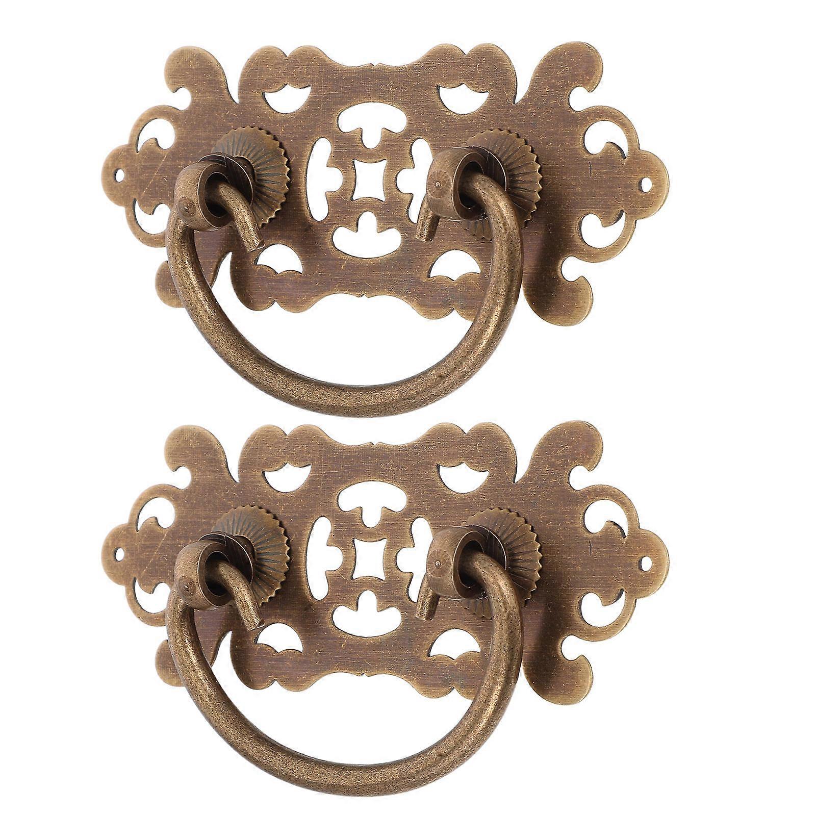 Vintage Brass Drawer Pull Knob for 2Pcs Handles