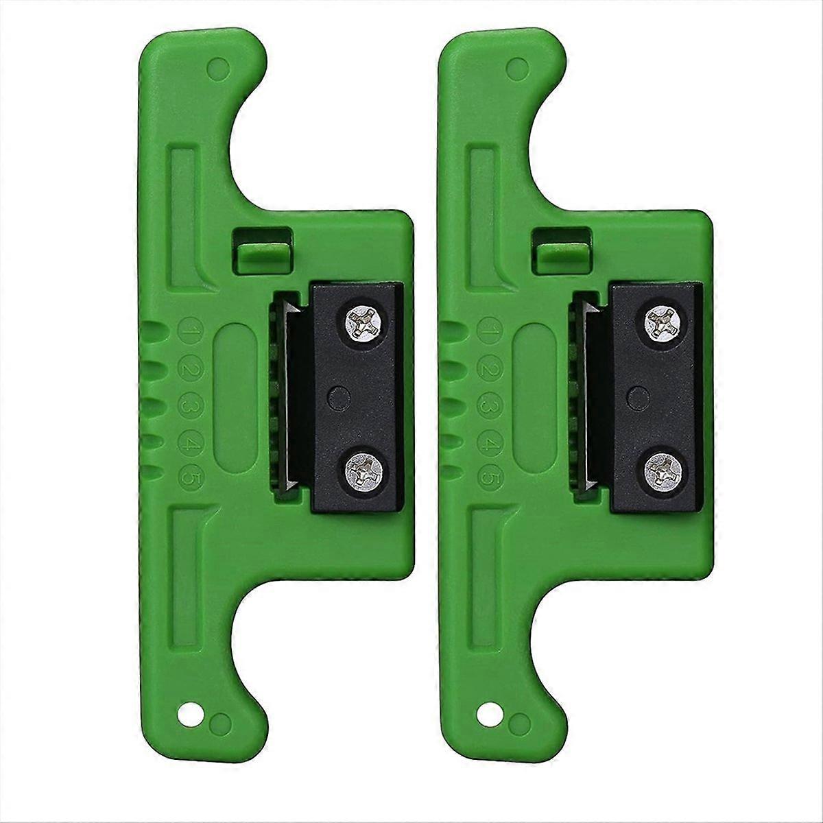 Fiber Optic Stripper 1.9-3.0Mm,Loose Buffer Longitudinal Green 2Pcs