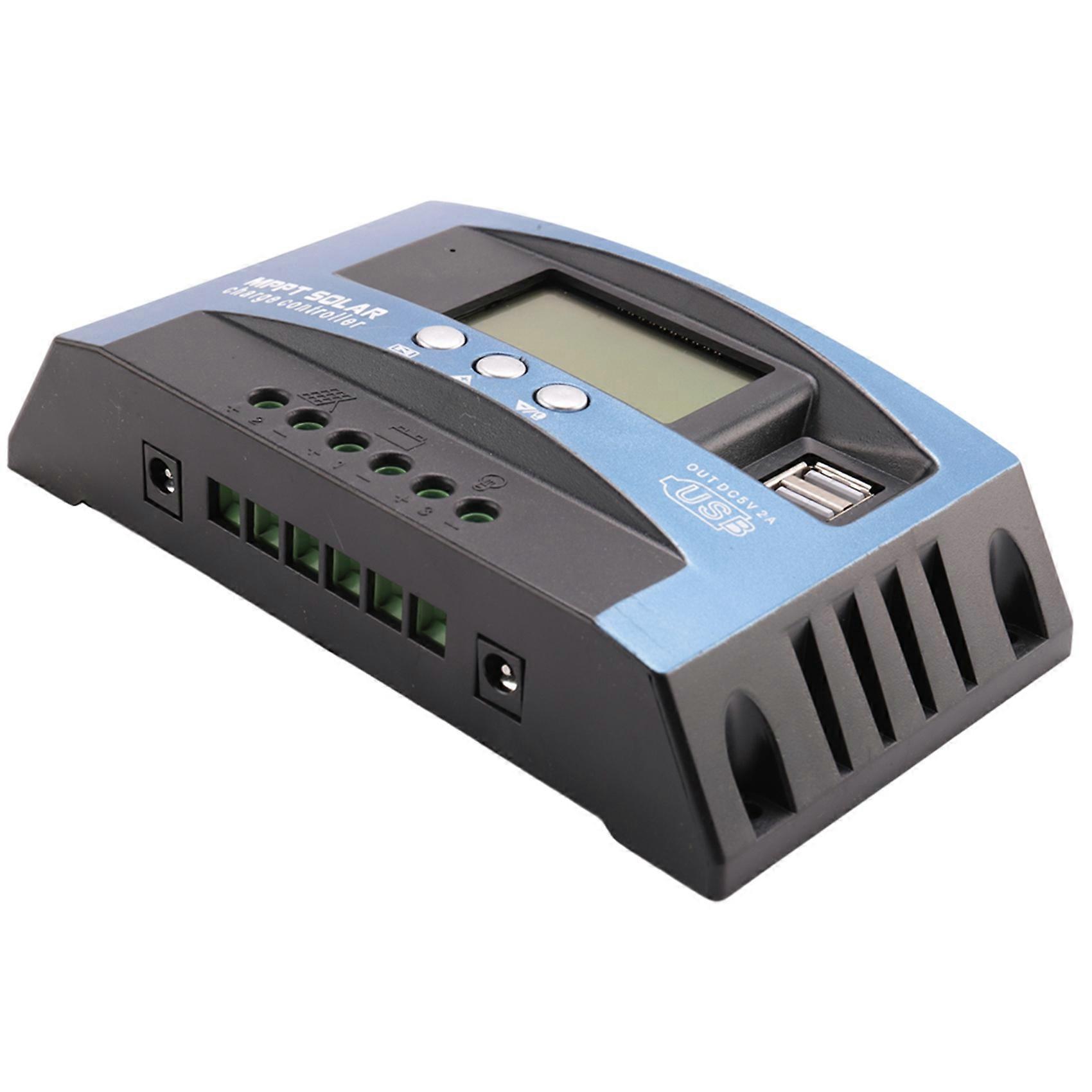 100A MPPT Solar Charge Controller Dual USB LCD Display 12V 24V Auto Solar Cell Panel Charger Regulator with Load