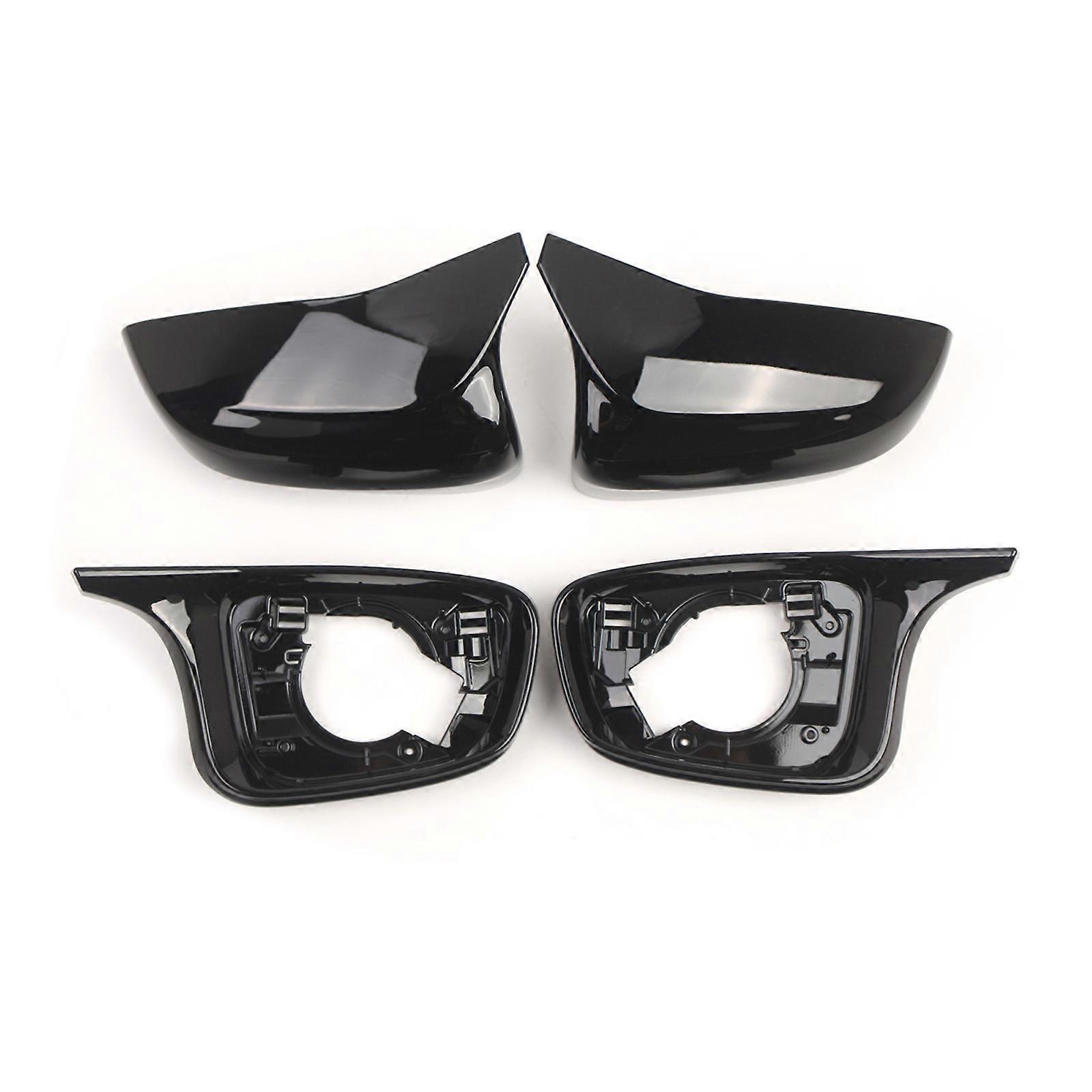 Mirror Covers 51168064657, 51168064658 ABS Black Pattern Scratch Resistant Adhesive Installation Seamlessly Edge Design Multicolor