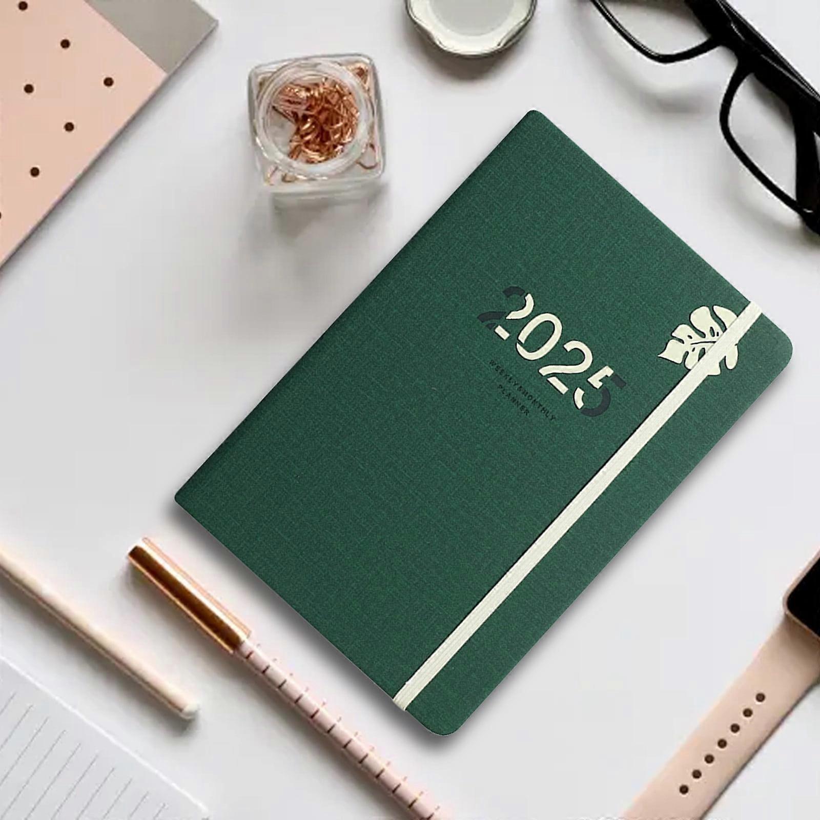 Quinlirra 2024 Weekly Planner Notebook - Schedule, Scrapbook, Notepad, Travel Journal, Student & Business Organizer with Strap