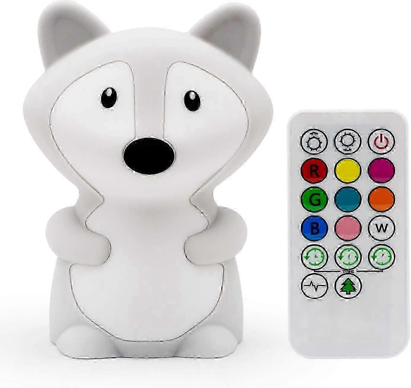 Rechargeable Multicolor Led Baby Night Light With Fox Design 9 Colors And Remote Control