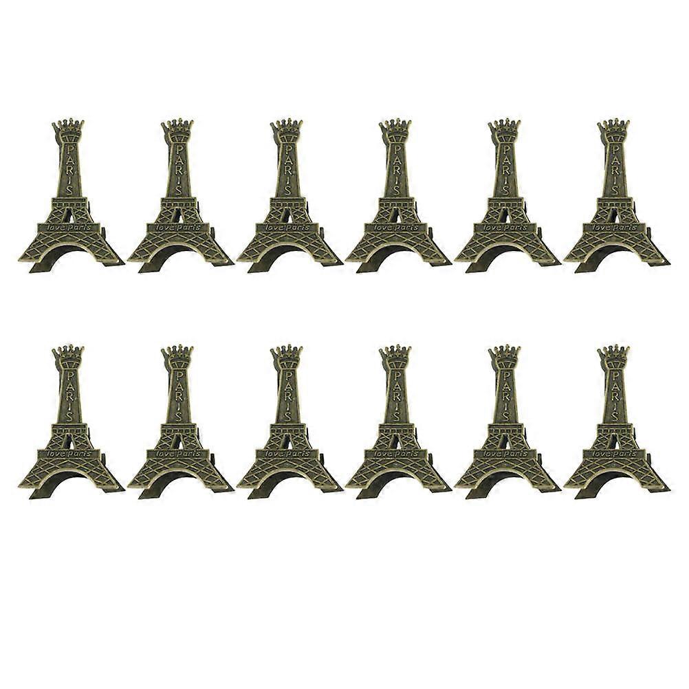 Paper Clip Metal Holder for Holding Card 12Pcs Eiffel Tower Shape Memo Clips