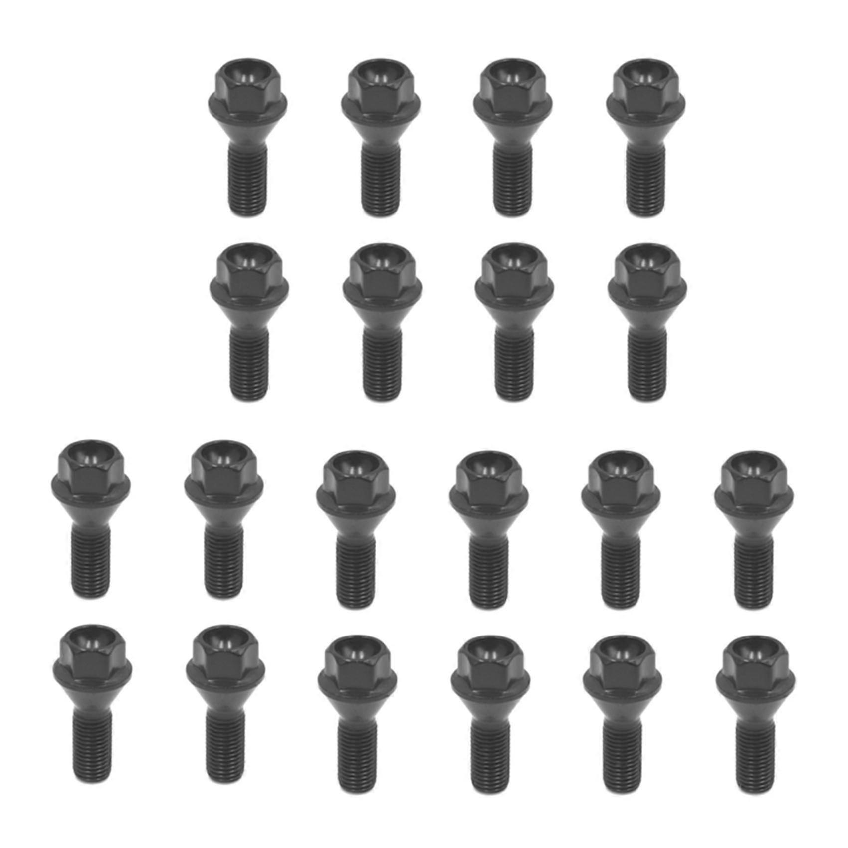 20Pcs Black Wheel Bolt Lug Nut for E30 E36 E46 E60 E90 36136781150 21 Edition 1210