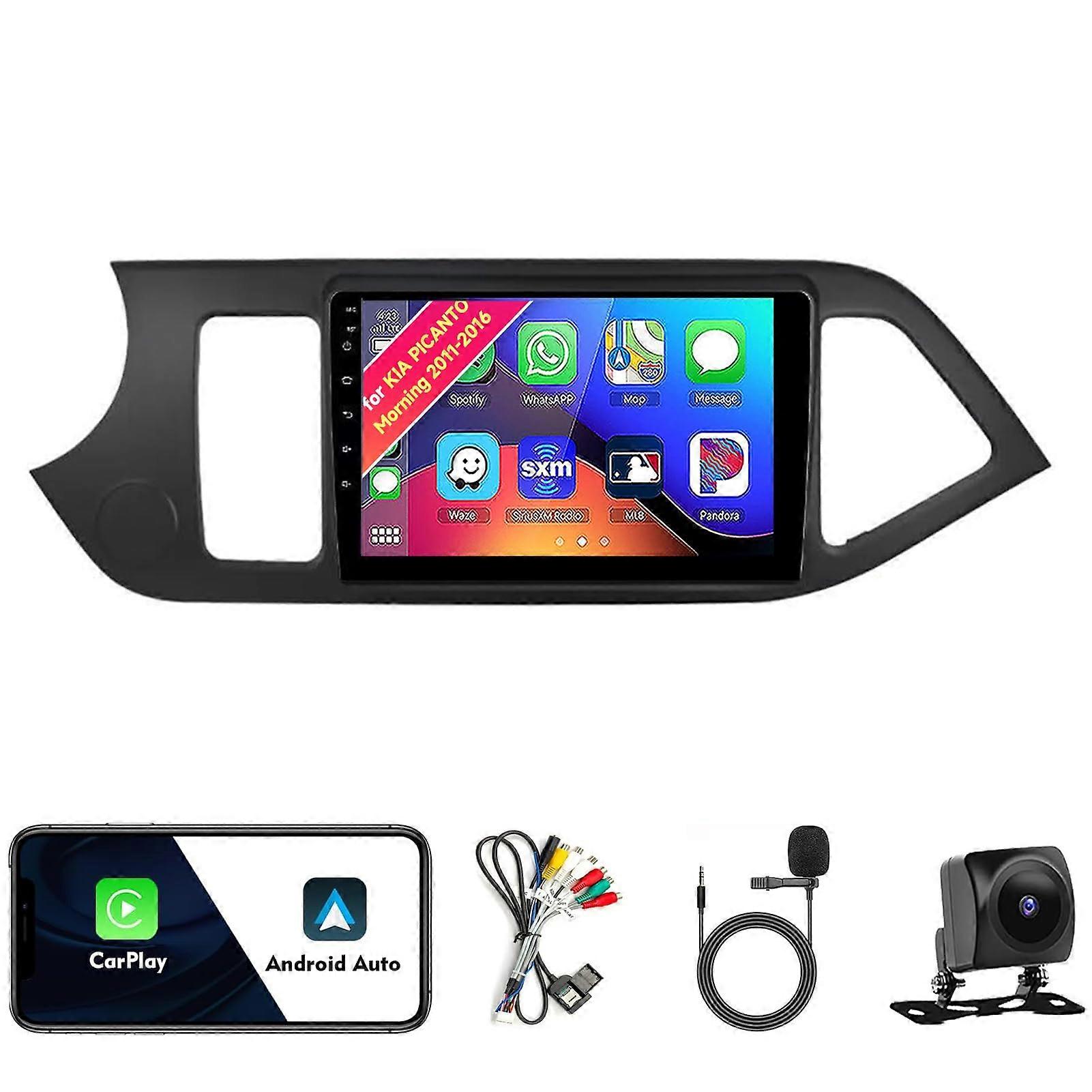 Android 13 Car Stereo for Kia Picanto 20112016, 9' HD IPS, CarPlay Android Auto, GPS WiFi DSP