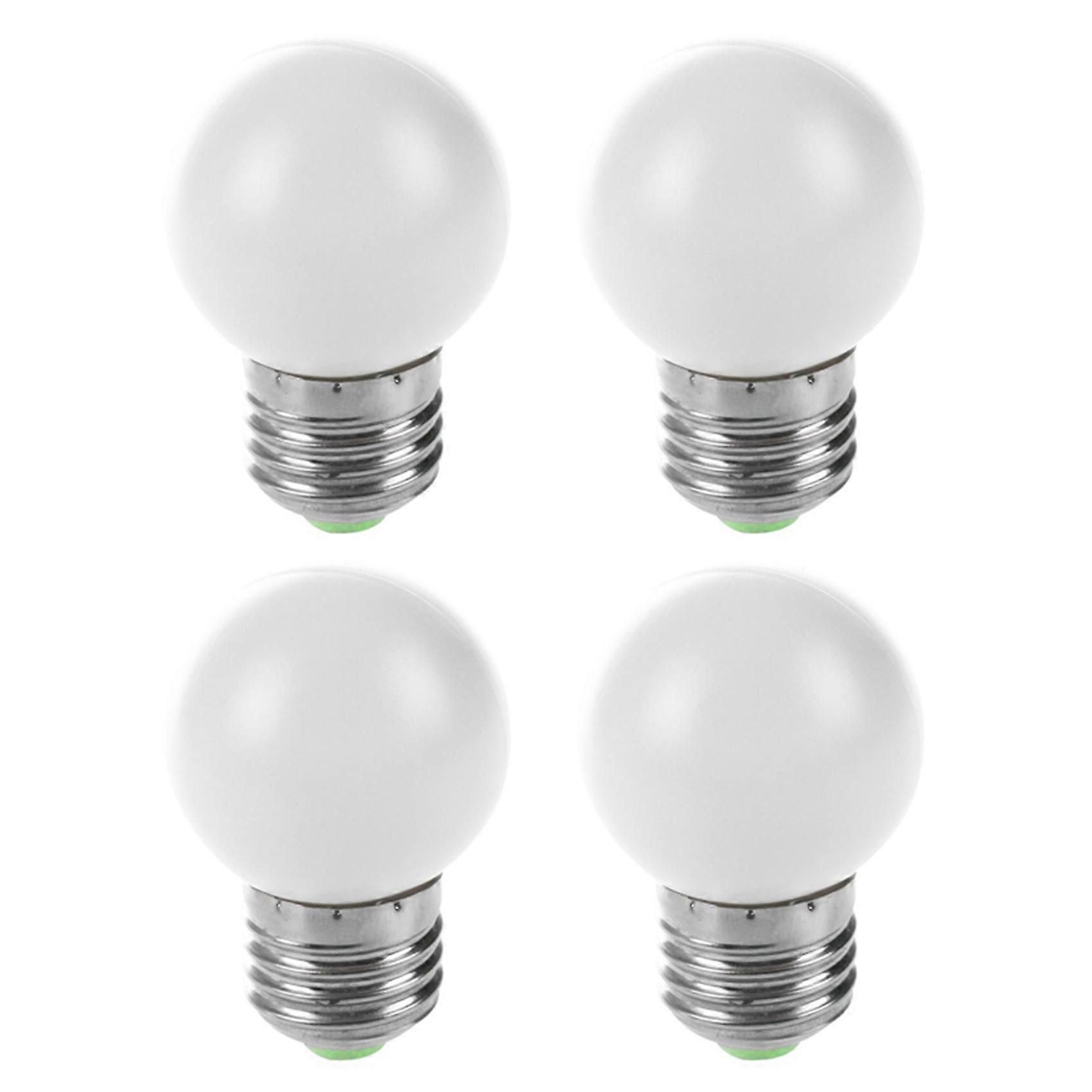 4X E27 LED Light White Bulb Plastic Bulb (0.5W Power, White)
