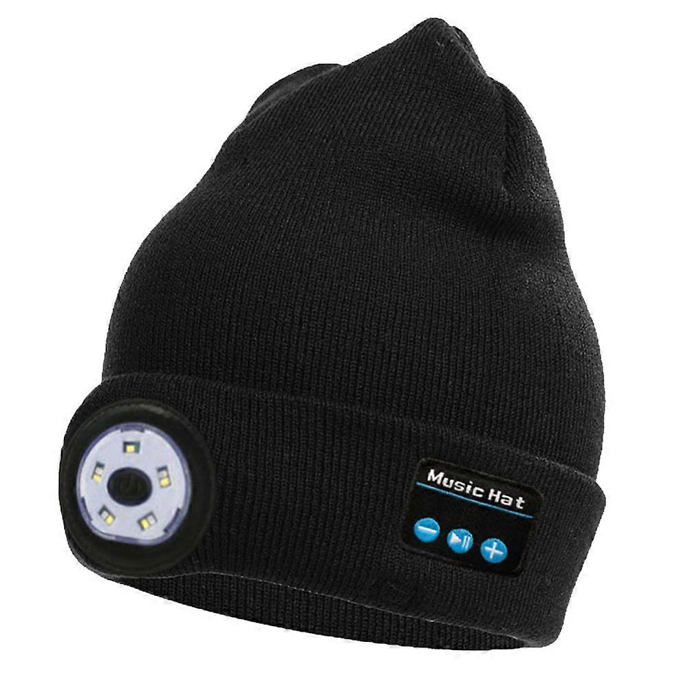 Bluetooth headset led lamp cap Outdoor night running lighting Red blue flashing warning light