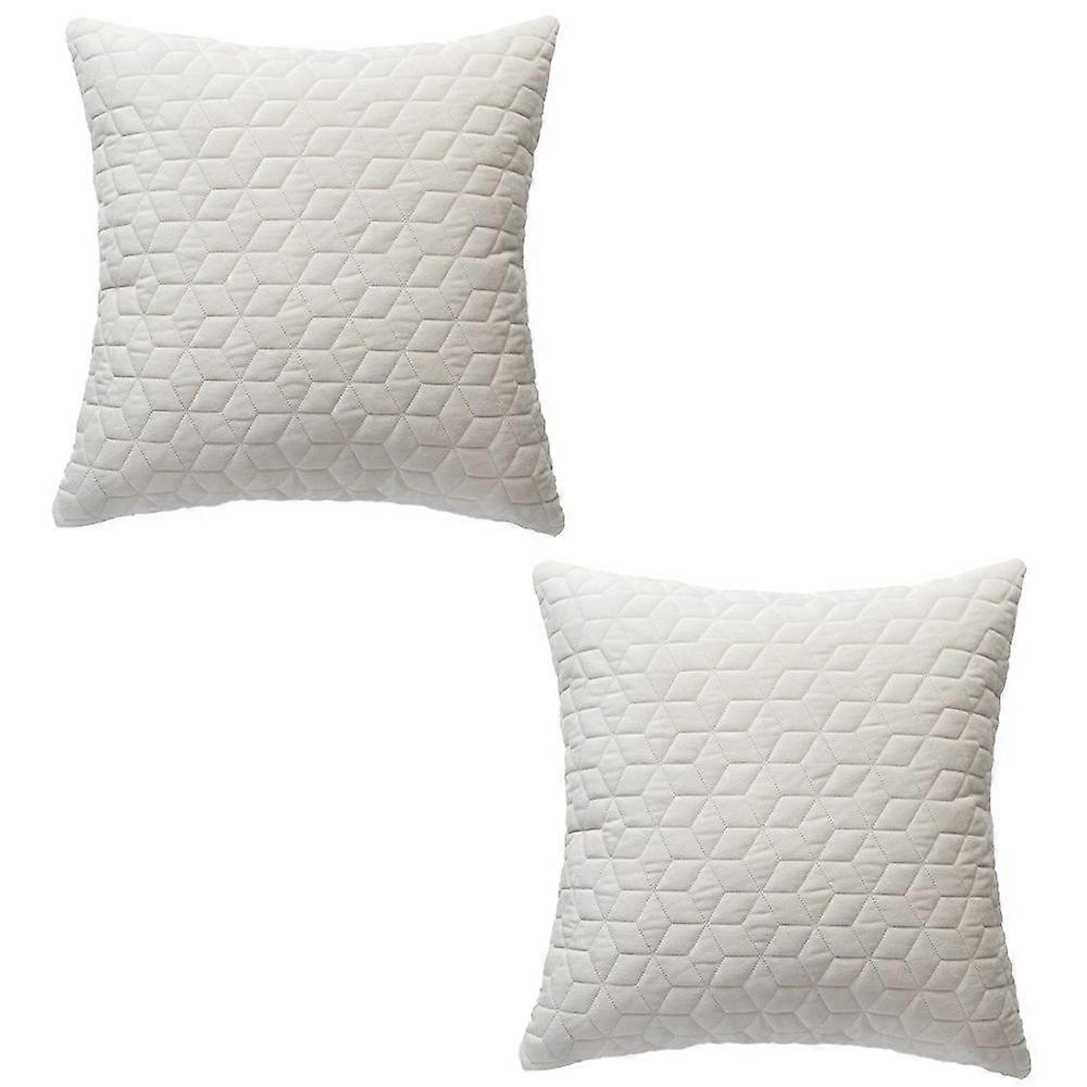 2 stuks fluwelen kussensloop thuis zeshoekige geruite kussensloop