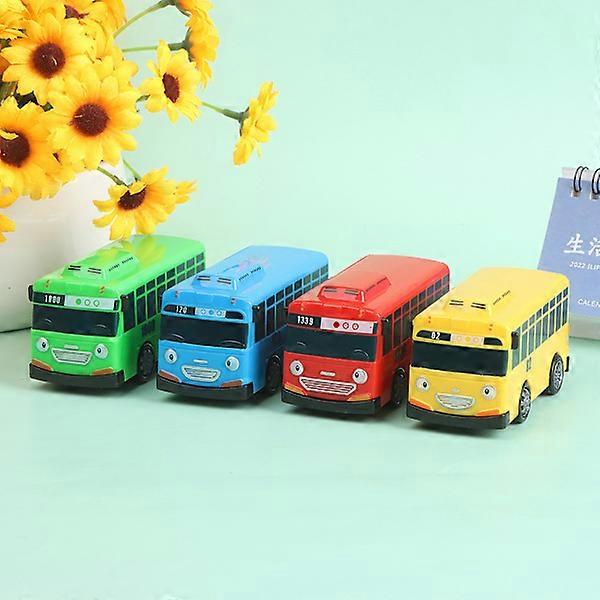 4pcs Tayo The Little Bus Cartoon Pull Back Set L